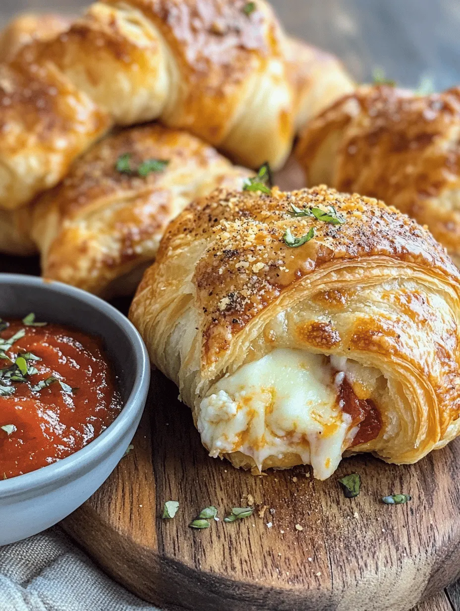 At the heart of the Mozzarella Pepperoni Croissant Rolls is the delectable combination of flaky croissant dough and savory, gooey fillings. The croissant dough serves as the perfect vessel, providing a buttery, soft exterior that contrasts beautifully with the rich, melty mozzarella cheese and zesty pepperoni. Each bite is a harmonious blend of textures that keeps you reaching for more.