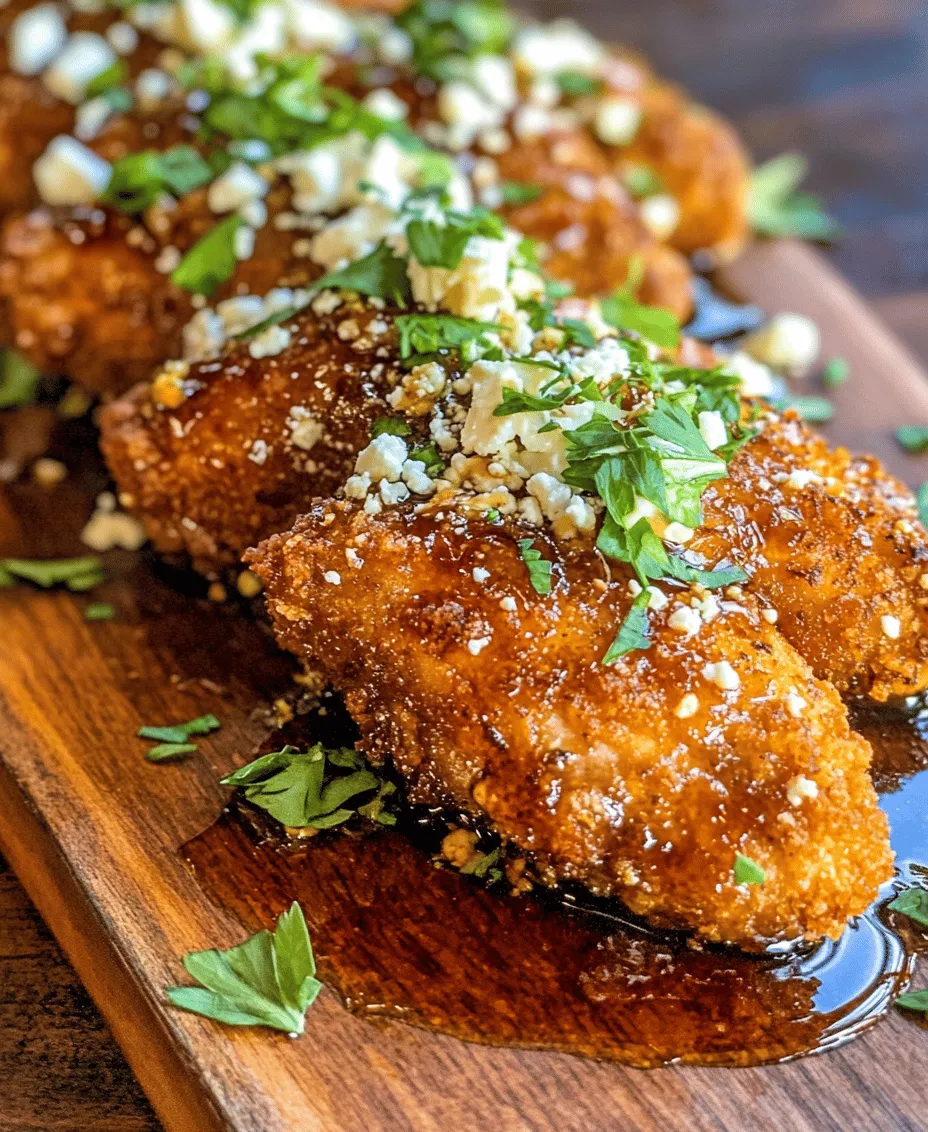The star of our dish is, of course, the chicken. Boneless and skinless chicken breasts are preferred for this recipe as they provide a lean source of protein that cooks evenly and quickly. Their shape makes them perfect for breading and frying, allowing for a crispy exterior while keeping the inside tender and juicy. Avoiding skin also helps in keeping the dish somewhat lighter without sacrificing flavor, especially when complemented by the rich hot honey and feta.