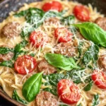In the hustle and bustle of modern life, home cooks are increasingly turning to the convenience and simplicity of one-pan meals. These dishes not only save time but also minimize cleanup, making them a go-to solution for busy weeknights or casual gatherings. If you find yourself juggling work, family, and social commitments, the right recipe can make all the difference—and what better option than a creamy, delicious dish that comes together effortlessly? Enter the Creamy Chicken Sausage Orzo Skillet, a delightful medley of flavors and textures that offers a satisfying meal without the fuss.