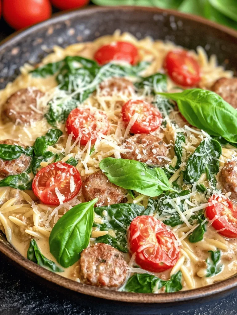 In the hustle and bustle of modern life, home cooks are increasingly turning to the convenience and simplicity of one-pan meals. These dishes not only save time but also minimize cleanup, making them a go-to solution for busy weeknights or casual gatherings. If you find yourself juggling work, family, and social commitments, the right recipe can make all the difference—and what better option than a creamy, delicious dish that comes together effortlessly? Enter the Creamy Chicken Sausage Orzo Skillet, a delightful medley of flavors and textures that offers a satisfying meal without the fuss.