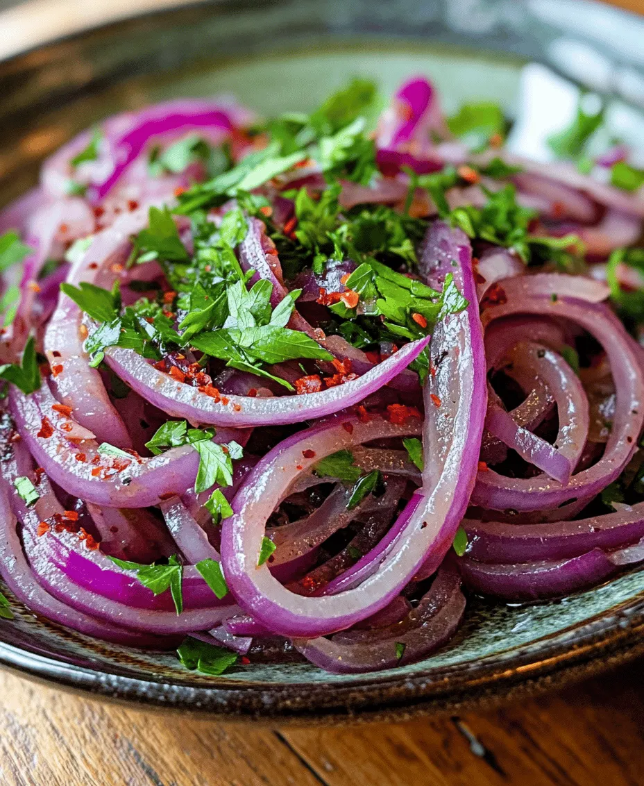 Zesty Sumac Onions are a vibrant and flavorful side dish that can transform any meal into an extraordinary culinary experience. This dish showcases the unique tartness of sumac, a spice deeply rooted in Middle Eastern cuisine, and pairs it beautifully with the sweet crunch of red onions. Whether served alongside grilled meats, fresh salads, or Mediterranean platters, Zesty Sumac Onions add a refreshing twist that complements a wide range of dishes.