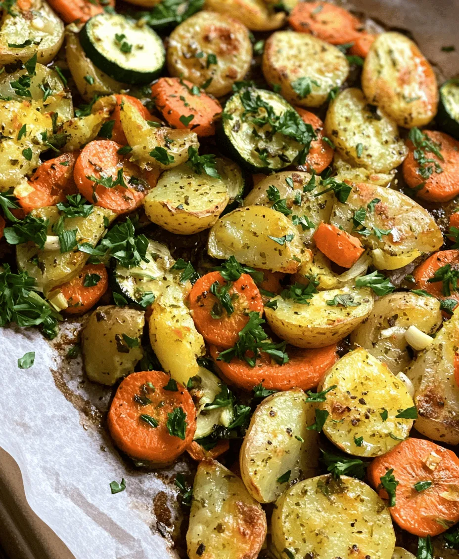 Garlic Herb Roasted Potatoes, Carrots, and Zucchini is a delightful dish that embodies the essence of comfort food while promoting a healthy lifestyle. This simple yet flavorful recipe brings together the earthy sweetness of carrots, the tender crispness of zucchini, and the hearty satisfaction of baby potatoes, all enhanced by the aromatic touch of garlic and a medley of herbs. Whether you're looking for a side dish to accompany your main course or a wholesome vegetarian option, this roasted vegetable medley is both versatile and irresistibly delicious.