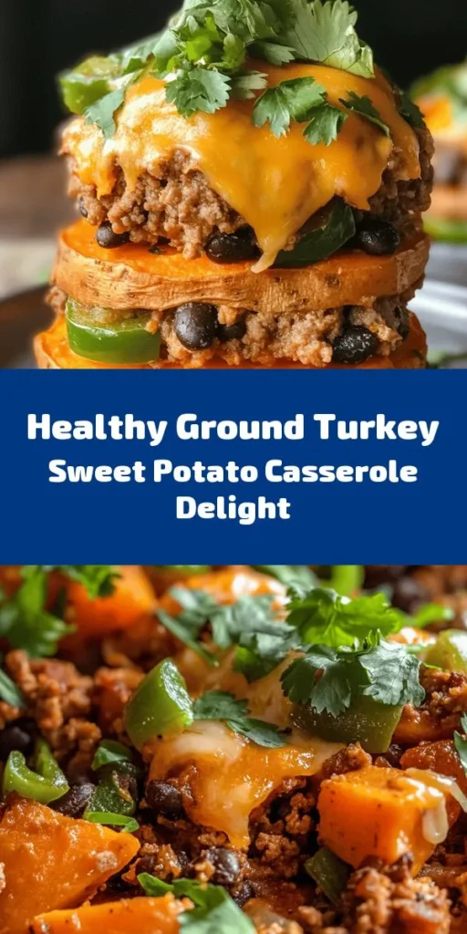 Discover the deliciousness of this Ground Turkey Sweet Potato Casserole! Packed with nutrient-rich sweet potatoes, savory ground turkey, and protein-filled black beans, this hearty dish is perfect for any meal. With vibrant flavors from smoked paprika and cumin, it’s sure to please the whole family. Top it off with melted cheddar cheese for an extra treat! Healthy, simple, and satisfying - get ready to enjoy a comforting casserole that's easy to make and even easier to love.