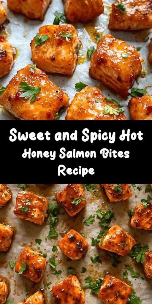 Indulge in the perfect balance of sweet and spicy with these Spicy Sweet Hot Honey Salmon Bites! This quick and easy recipe features fresh salmon marinated in a delicious blend of hot honey, smoked paprika, and garlic, then baked to flaky perfection. Ready in just 40 minutes, they make a fantastic appetizer or main dish. Garnish with fresh herbs and serve with lemon wedges for an extra zing! Perfect for your next gathering or cozy dinner at home.