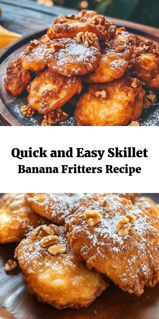 Indulge in these delightful Heavenly Skillet Banana Fritters that come together in just 20 minutes! Made with ripe bananas, a touch of cinnamon, and optional walnuts or pecans, these sweet bites are perfect for breakfast or a snack. Cooked until golden brown and dusted with powdered sugar, they’re a delicious treat that everyone will love. Grab your ingredients and get ready to enjoy a taste sensation that’s simple, quick, and oh-so-satisfying!