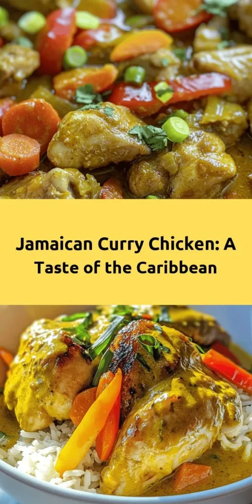 Experience the vibrant flavors of Jamaica with this authentic curry chicken recipe! Perfectly marinated chicken is simmered in a rich coconut milk sauce infused with aromatic spices, garlic, and ginger. Add vegetables like bell peppers and carrots for extra color and texture. Whether you enjoy it over fluffy rice or paired with traditional festival, this dish will transport your taste buds to the Caribbean. Get ready for a delightful culinary adventure!