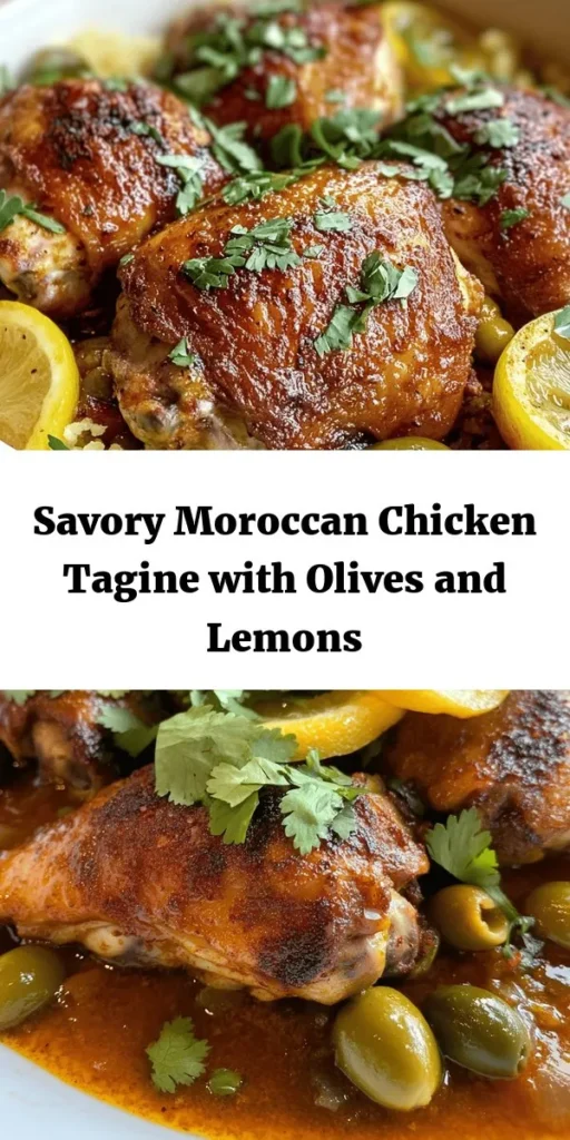 Discover the vibrant flavors of Moroccan cuisine with this delicious Chicken Tagine recipe! Tender chicken thighs are seared and simmered with fragrant spices, green olives, and preserved lemons for a truly unique dish. Perfectly paired with fluffy couscous, it makes a delightful meal for any occasion. With easy steps to follow, you'll have a hearty and exotic dinner ready in just one hour. Don't forget to garnish with fresh cilantro or parsley for that extra touch!