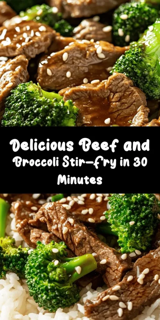Indulge in this Savory Chinese Beef and Broccoli Delight, a quick and tasty dish perfect for busy weeknights! With tender flank steak, vibrant broccoli, and a flavorful sauce, it's sure to satisfy your cravings. Marinate the beef, stir-fry with garlic and ginger, and bring everything together in just 30 minutes. Serve over fluffy jasmine rice for a complete meal that your family will love. Enjoy a delicious taste of takeout at home!