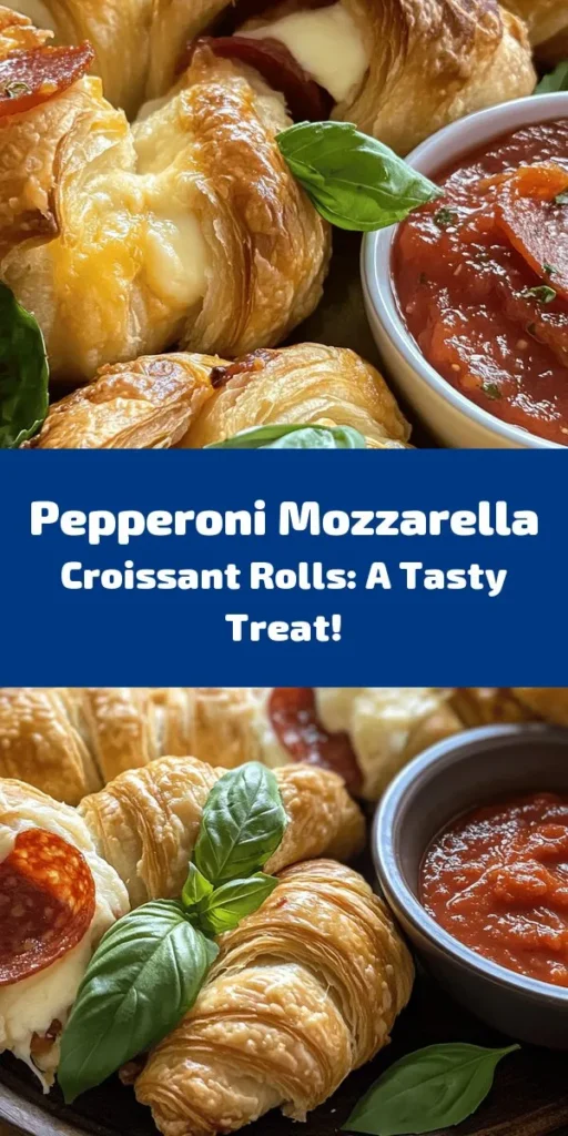 Indulge in these delicious Mozzarella Pepperoni Croissant Rolls, the perfect blend of flaky pastry and savory fillings! With just a few simple ingredients like crescent roll dough, fresh mozzarella, and pepperoni, you can create a tantalizing snack in no time. Bake them to golden perfection and serve alongside marinara sauce for dipping. Easy to make and perfect for any occasion, these rolls will surely impress friends and family! 🍕🥐