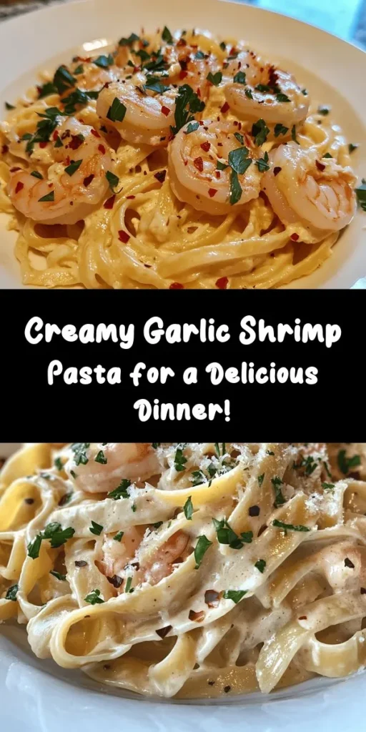 Indulge in a deliciously creamy garlic shrimp pasta that's ready in just 30 minutes! This easy recipe features tender fettuccine, succulent shrimp, and a rich garlic cream sauce, all topped with freshly grated Parmesan and a hint of lemon. Perfect for weeknight dinners or special occasions, it's a dish that will impress everyone at the table. Gather your ingredients and let the flavors take you on a culinary adventure!