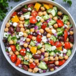 At the heart of the Mediterranean Bean Salad are chickpeas and black beans, two legumes that are often regarded as nutritional powerhouses. Chickpeas, also known as garbanzo beans, are rich in protein, fiber, and essential vitamins and minerals, such as folate and iron. One cup of cooked chickpeas contains approximately 15 grams of protein and 12 grams of fiber, making them a satisfying addition to any meal. They are celebrated not only for their health benefits but also for their versatility in various dishes, ranging from hummus to stews.