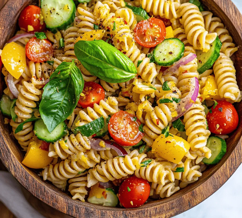 Pasta salads have long earned their place as a beloved staple in the culinary world, renowned for their versatility and appeal. Whether you’re hosting a summer barbecue, packing a dish for a picnic, or simply looking for a quick lunch option, pasta salads can be tailored to suit any occasion. The Zesty Lemon Basil Pasta Salad stands out among the myriad of recipes available, combining fresh, vibrant ingredients to create a dish that is not only delicious but also visually appealing.