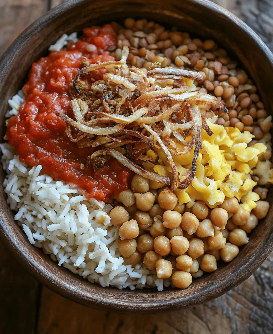 Koshari is a beloved traditional dish that embodies the rich flavors and cultural heritage of Egypt. Often considered the national dish, Koshari is not just a meal; it is a celebration of the diverse culinary influences that have shaped Egyptian cuisine over centuries. This hearty dish combines staple ingredients such as rice, lentils, and pasta, layered with a robust tomato sauce and topped with crispy fried onions. With its unique combination of textures and flavors, Koshari offers a satisfying and wholesome dining experience that resonates with locals and visitors alike.