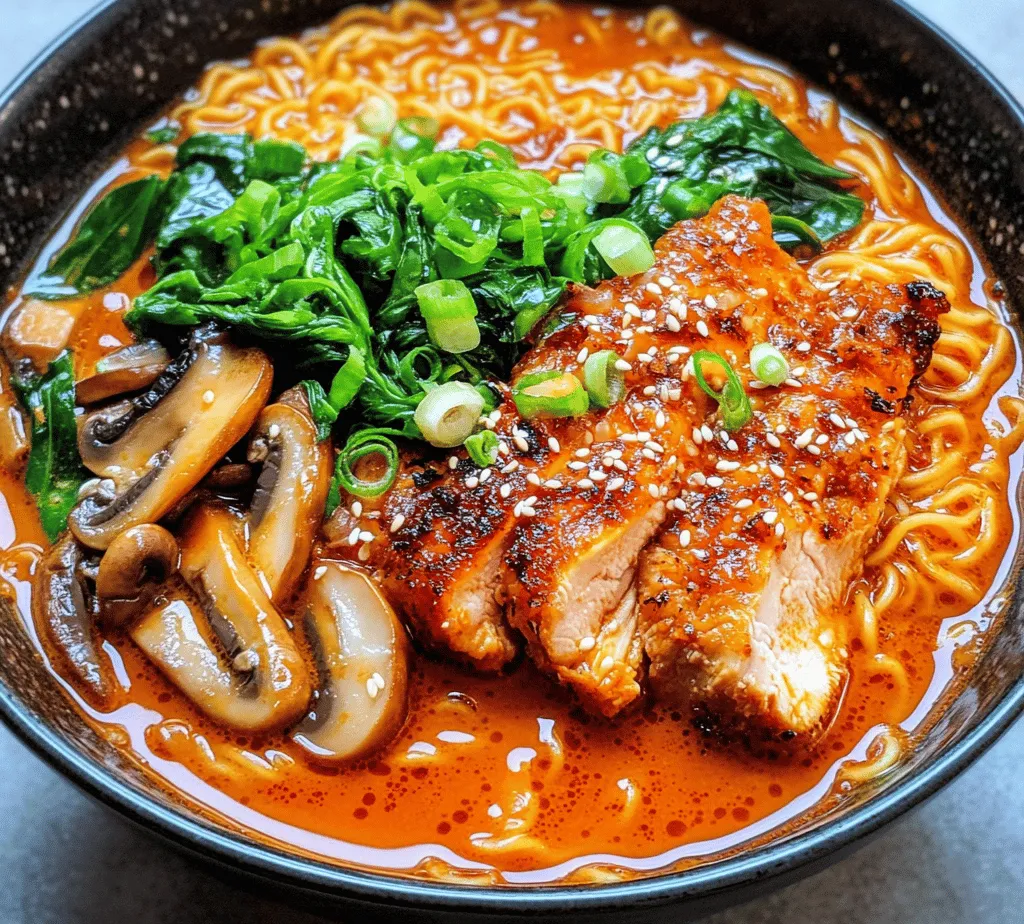 Ramen has captured the hearts and stomachs of food lovers around the globe, becoming a beloved staple that transcends cultural boundaries. Originally hailing from Japan, this flavorful noodle soup has evolved into a canvas for culinary creativity, allowing chefs and home cooks alike to experiment with various ingredients and cooking styles. Among the many interpretations of this classic dish, Fiery Chicken Ramen with Creamy Garlic Sauce stands out as a perfect balance of heat and comfort, making it an ideal meal for spice enthusiasts and ramen aficionados.