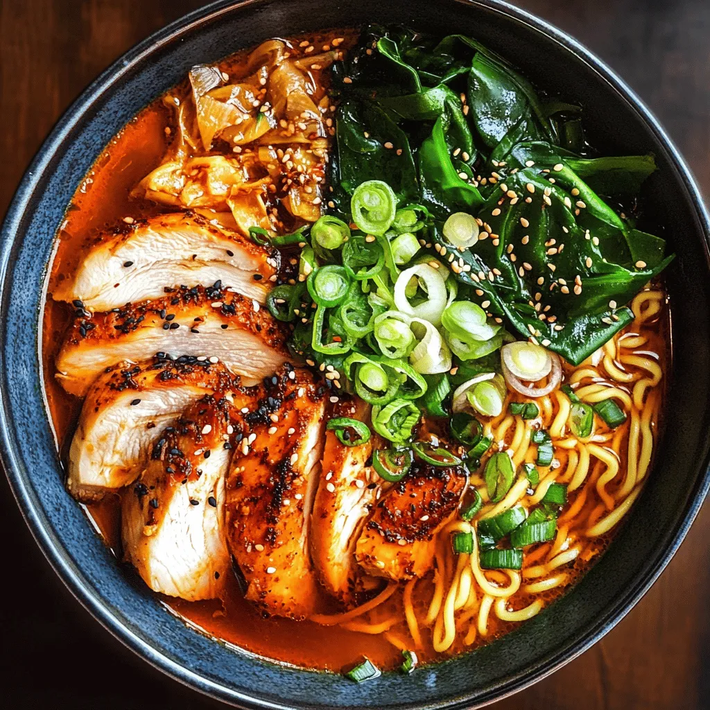 Ramen has captured the hearts and stomachs of food lovers around the globe, becoming a beloved staple that transcends cultural boundaries. Originally hailing from Japan, this flavorful noodle soup has evolved into a canvas for culinary creativity, allowing chefs and home cooks alike to experiment with various ingredients and cooking styles. Among the many interpretations of this classic dish, Fiery Chicken Ramen with Creamy Garlic Sauce stands out as a perfect balance of heat and comfort, making it an ideal meal for spice enthusiasts and ramen aficionados.