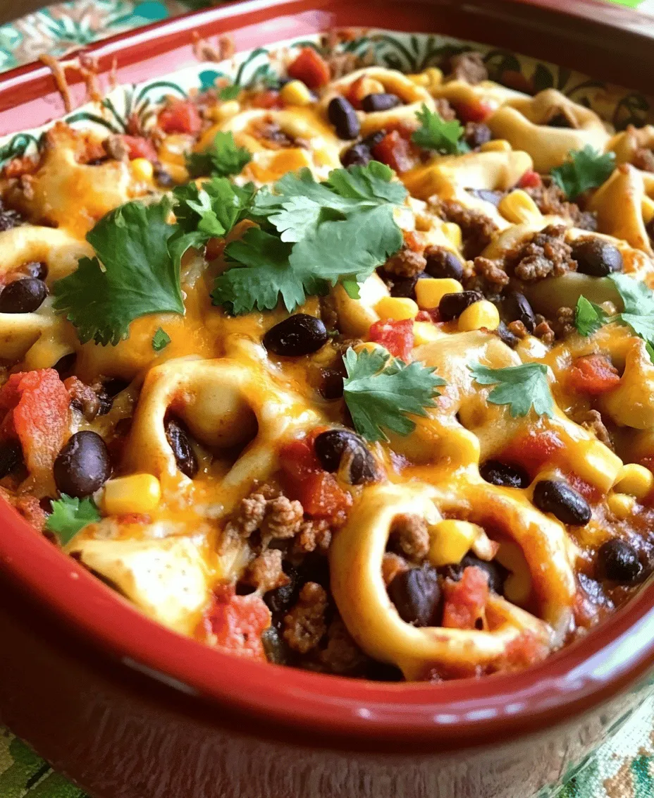 Imagine a dish that seamlessly marries the vibrant flavors of Mexican cuisine with the comforting warmth of Italian comfort food. The Cheesy Beef Enchilada Tortellini is just that – a delightful fusion meal that brings together the best of both worlds. This hearty dish features tender cheese-filled tortellini enveloped in a rich, savory beef enchilada sauce, making it a go-to for families seeking a satisfying meal that’s both delicious and easy to prepare.