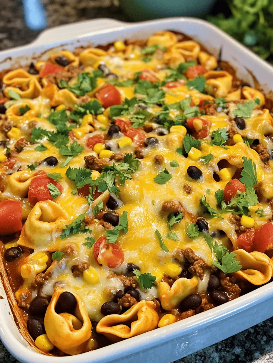 Imagine a dish that seamlessly marries the vibrant flavors of Mexican cuisine with the comforting warmth of Italian comfort food. The Cheesy Beef Enchilada Tortellini is just that – a delightful fusion meal that brings together the best of both worlds. This hearty dish features tender cheese-filled tortellini enveloped in a rich, savory beef enchilada sauce, making it a go-to for families seeking a satisfying meal that’s both delicious and easy to prepare.
