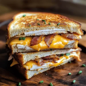 When it comes to comfort food, few things can rival the satisfying bite of a perfectly crafted sandwich. The "Melt-in-Your-Mouth Cheddar and Bacon Turkey Delight" is a standout choice, combining the rich flavors of cheddar cheese, crispy bacon, and tender turkey to create a culinary experience that is both indulgent and comforting. Whether you're planning a cozy weeknight dinner or hosting a casual gathering with friends, this sandwich promises to be a crowd-pleaser that satisfies cravings and leaves everyone asking for seconds.