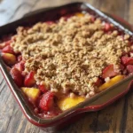 There's something irresistibly comforting about a warm, homemade dessert that showcases the beauty of seasonal fruits. The Delightful Strawberry Peach Crisp is a perfect embodiment of this sentiment, combining the luscious sweetness of ripe strawberries with the fragrant, juicy essence of fresh peaches. This dish is not only a visual delight but also a treat for the taste buds, offering a perfect balance of flavors and textures that makes it a favorite among dessert lovers.