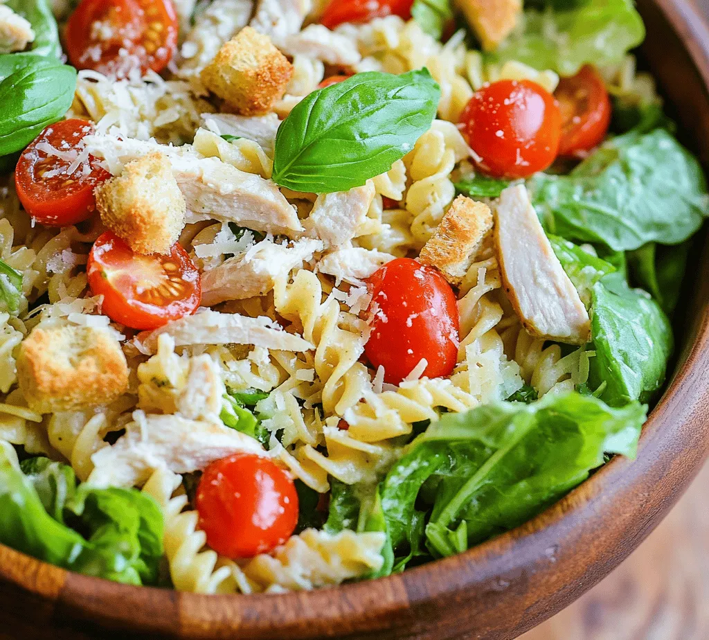 Are you looking for a delicious and satisfying meal that you can whip up in no time? Look no further than this Quick & Zesty Chicken Caesar Pasta Salad! This recipe combines the classic flavors of a Caesar salad with the heartiness of pasta, creating a dish that's not only appetizing but also incredibly versatile. Perfect as a quick lunch, a side for dinner, or a potluck favorite, this pasta salad is a delightful way to enjoy a meal that pleases both the palate and the eye.