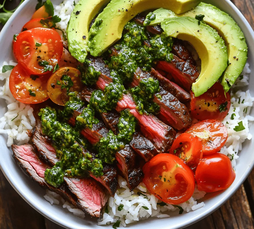 Skirt steak rice bowls with chimichurri sauce are a delightful culinary experience that perfectly combines tender, flavorful meat with vibrant, fresh toppings. This dish is not only a feast for the taste buds but also a visual delight, making it an ideal choice for various occasions, from casual weeknight dinners to festive gatherings. The combination of savory skirt steak and zesty chimichurri sauce creates a harmonious blend of flavors that can elevate any meal.