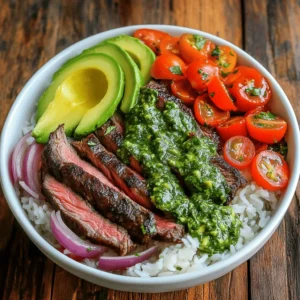 Skirt steak rice bowls with chimichurri sauce are a delightful culinary experience that perfectly combines tender, flavorful meat with vibrant, fresh toppings. This dish is not only a feast for the taste buds but also a visual delight, making it an ideal choice for various occasions, from casual weeknight dinners to festive gatherings. The combination of savory skirt steak and zesty chimichurri sauce creates a harmonious blend of flavors that can elevate any meal.