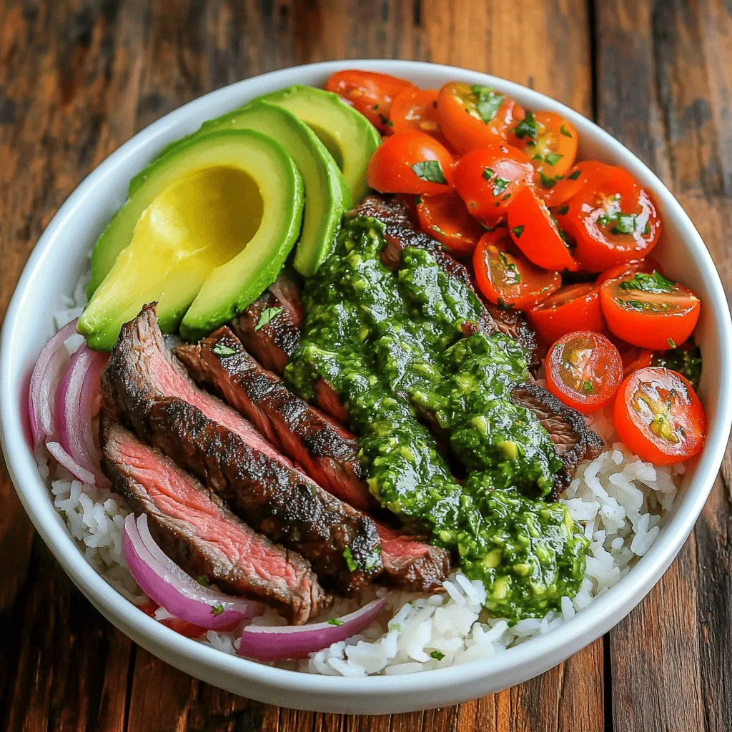 Skirt steak rice bowls with chimichurri sauce are a delightful culinary experience that perfectly combines tender, flavorful meat with vibrant, fresh toppings. This dish is not only a feast for the taste buds but also a visual delight, making it an ideal choice for various occasions, from casual weeknight dinners to festive gatherings. The combination of savory skirt steak and zesty chimichurri sauce creates a harmonious blend of flavors that can elevate any meal.