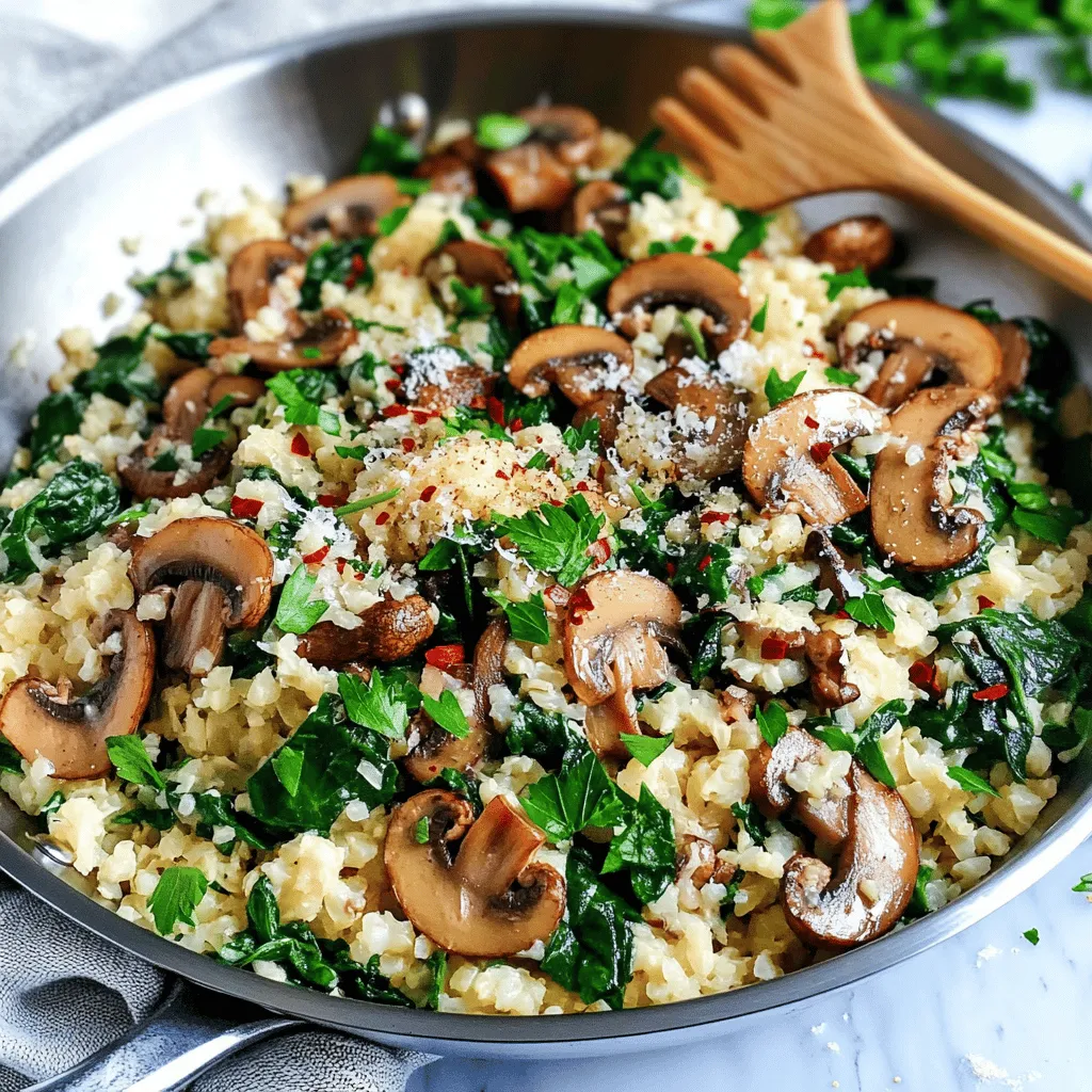 In today’s health-conscious world, finding satisfying and nutritious meals can be a challenge, especially for those following a low-carb lifestyle. With the rise of dietary trends emphasizing the reduction of carbohydrate intake, many individuals seek alternatives that are both healthy and delicious. Enter the Low Carb Mushroom & Spinach Cauliflower Rice—a dish that not only meets your dietary needs but also pleases your palate. Packed with flavors and nutrients, this recipe showcases the versatility of cauliflower as a rice alternative, making it an ideal choice for anyone looking to reduce their carbohydrate intake without sacrificing taste.