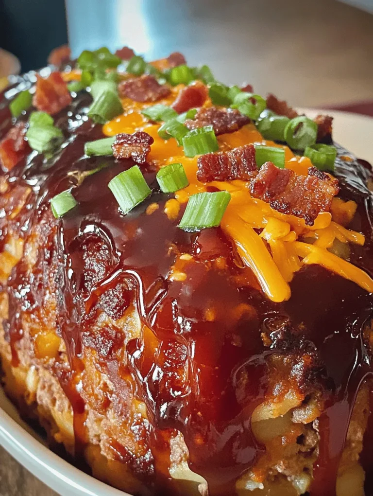 Meatloaf is a classic comfort food that has graced dinner tables across America for generations. Its hearty combination of ground meat, seasonings, and binding agents creates a dish that is not only filling but also a canvas for culinary creativity. Traditionally, meatloaf is a straightforward dish, but the Ultimate Loaded Potato Meatloaf takes this beloved recipe to a whole new level. Infused with the flavors of loaded baked potatoes, this version incorporates creamy mashed potatoes, rich cheese, and savory toppings, transforming a simple meatloaf into a sumptuous meal that is sure to impress.