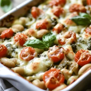 If you're searching for a dish that is not only simple to prepare but also packed with flavor and nutrition, look no further than the White Bean and Pesto Bake. This delightful dish marries the creamy, rich texture of white beans with the fresh, aromatic notes of basil pesto, creating a culinary experience that's both satisfying and nourishing. It’s ideal for a variety of occasions, whether you’re whipping up a weeknight dinner or impressing guests at a gathering.