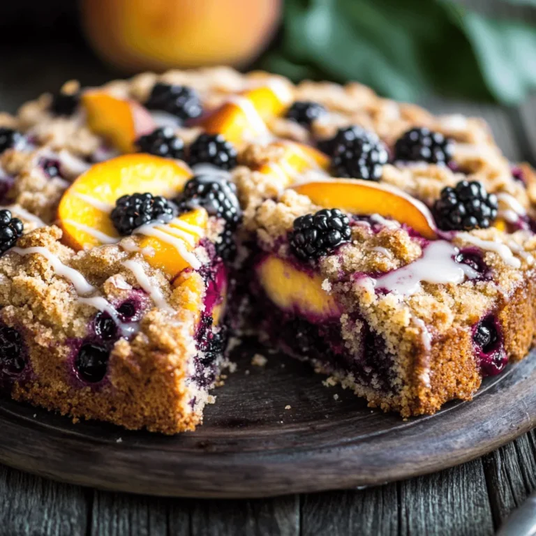 There's something undeniably enchanting about incorporating seasonal fruits into our baking. As summer rolls in, ripe peaches and plump blackberries come into their prime, bursting with flavor and sweetness. These fruits not only add a vibrant pop of color to any dish but also infuse it with a natural sweetness that elevates the overall taste. One delightful way to celebrate these seasonal treasures is through the creation of a Peach Blackberry Coffee Cake.