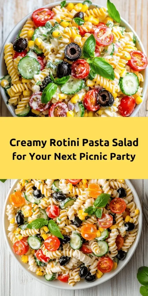 Dive into a bowl of Creamy Pasta Paradise Salad, the ultimate dish for gatherings and meal prepping! This colorful salad combines rotini pasta with fresh cherry tomatoes, crunchy cucumbers, sweet corn, and tangy olives, all enveloped in a creamy, flavorful dressing made with mayo and Greek yogurt. Perfect as a side or a light meal, this recipe is quick to prepare and can be chilled for enhanced flavors. Enjoy a delightful, refreshing taste today!