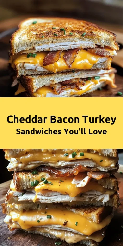 Savor the ultimate comfort food with this Melt-in-Your-Mouth Cheddar and Bacon Turkey Delight! This scrumptious sandwich features layers of juicy turkey breast, crispy bacon, and gooey sharp cheddar, all nestled between perfectly grilled sourdough bread. With a zesty mayonnaise and Dijon spread, every bite is bursting with flavor. Perfect for lunch or a quick dinner, it’s easy to make and sure to be a hit with family and friends. Enjoy this tasty creation!