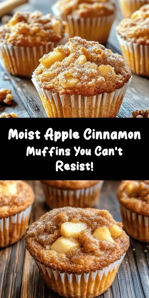 Indulge in these irresistible moist apple cinnamon muffins that are perfect for breakfast or a snack! Made with fresh diced apples, warm spices, and a touch of sweetness, these muffins are a delightful treat. Easy to make, they come together in just 40 minutes. The combination of granulated and brown sugar adds a depth of flavor, and optional nuts or raisins can give them an extra crunch. Enjoy them warm or at room temperature for a cozy bite!