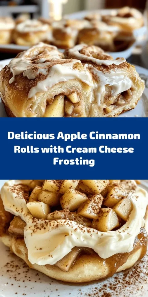 Indulge in the warm goodness of these irresistible Apple Cinnamon Rolls with Cream Cheese Frosting! Perfect for breakfast or an afternoon treat, this recipe combines soft, fluffy dough, a sweet apple and cinnamon filling, and a creamy frosting that will take your taste buds on a delicious journey. With easy-to-follow instructions, you'll have a delightful batch ready to share with family and friends in no time. Get ready to enjoy a cozy moment with these mouthwatering rolls!