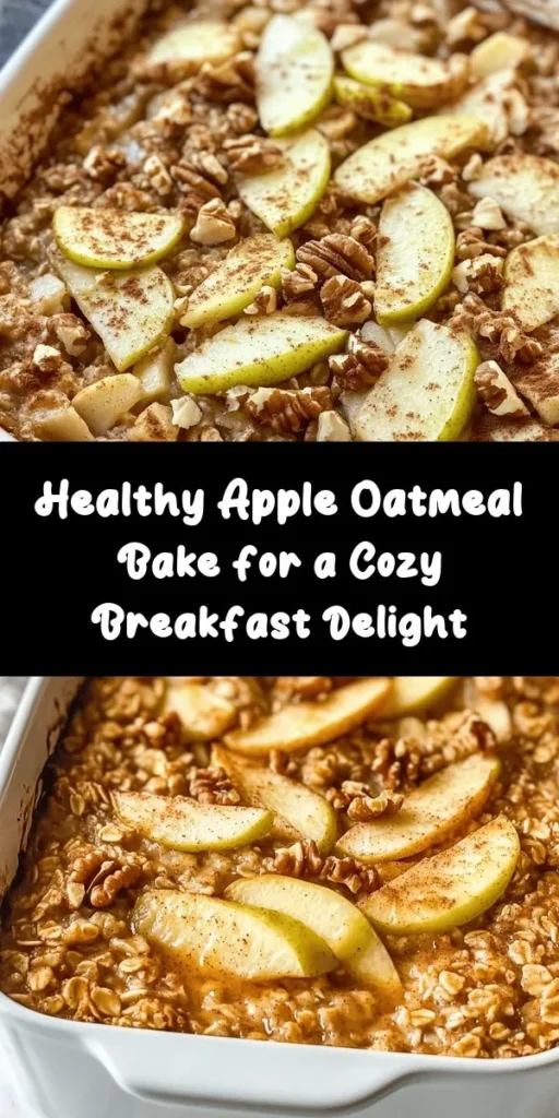 Start your day off right with this irresistible Healthy Apple Oatmeal Breakfast Bake! Packed with wholesome ingredients like rolled oats, fresh apples, and nuts, this dish is not only delicious but also nutritious. Perfect for meal prep, you can easily serve it warm topped with a drizzle of maple syrup or yogurt. Quick to make with just 10 minutes of prep time, it's a wholesome breakfast that the whole family will love. Dive into this cozy and satisfying treat that makes mornings a little sweeter!
