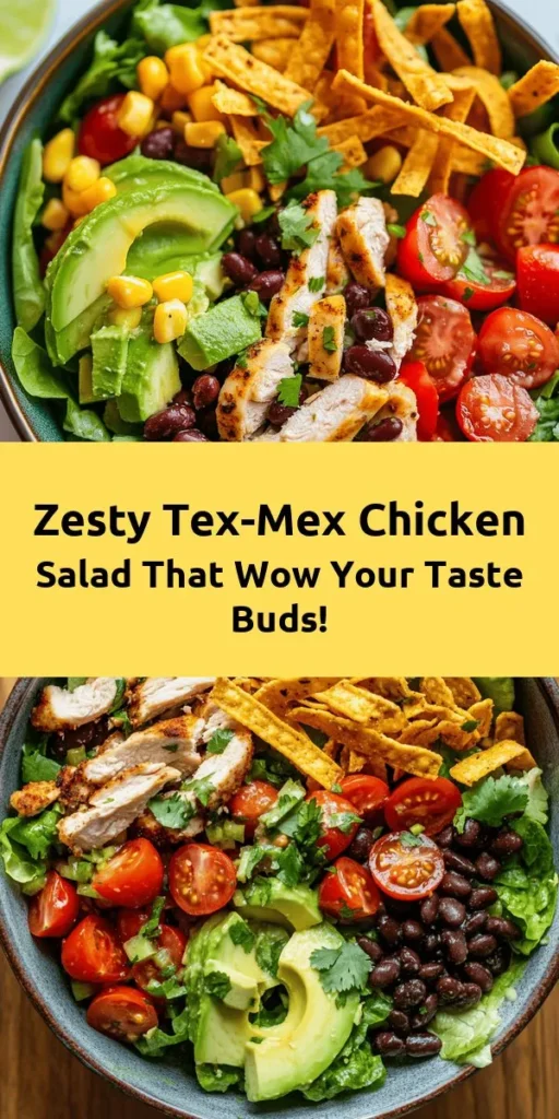 Fresh, zesty, and packed with flavor, this Tex-Mex Chopped Chicken Salad is a perfect meal for any day of the week! Loaded with chopped chicken, black beans, corn, vibrant veggies, and topped with creamy avocado and feta cheese, it’s a crowd-pleaser. Drizzled with a tangy lime dressing and garnished with crunchy tortilla strips, this dish is easy to make and great for meal prep. Enjoy a taste of the Southwest in just 30 minutes!