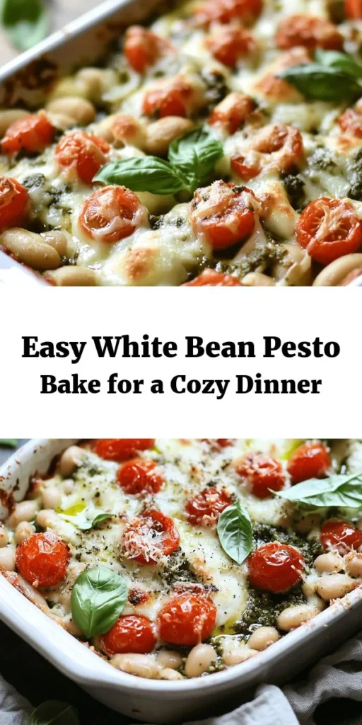 Discover the deliciousness of this White Bean and Pesto Bake, a perfect blend of creamy white beans, flavorful basil pesto, and melty cheese. This easy recipe comes together in just 15 minutes of prep and bakes to golden perfection in 25-30 minutes. With fresh cherry tomatoes and optional basil for garnish, it makes a cozy main dish or a satisfying side. Enjoy comfort food that’s both nutritious and delightful in every bite!