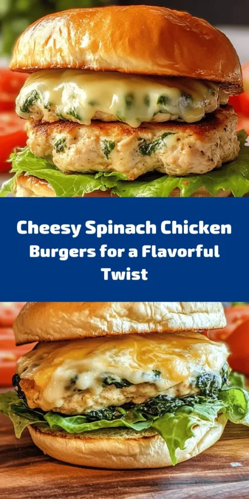 Enjoy the ultimate twist on the classic burger with these White Cheddar & Spinach Chicken Burgers! Juicy ground chicken is combined with fresh spinach, rich white cheddar, and a hint of smoked paprika for a burst of flavor in every bite. Quick and easy to prepare, these burgers are perfect for weeknight dinners or weekend barbecues. Serve them up on toasted buns with your favorite toppings for a delicious meal that the whole family will love!